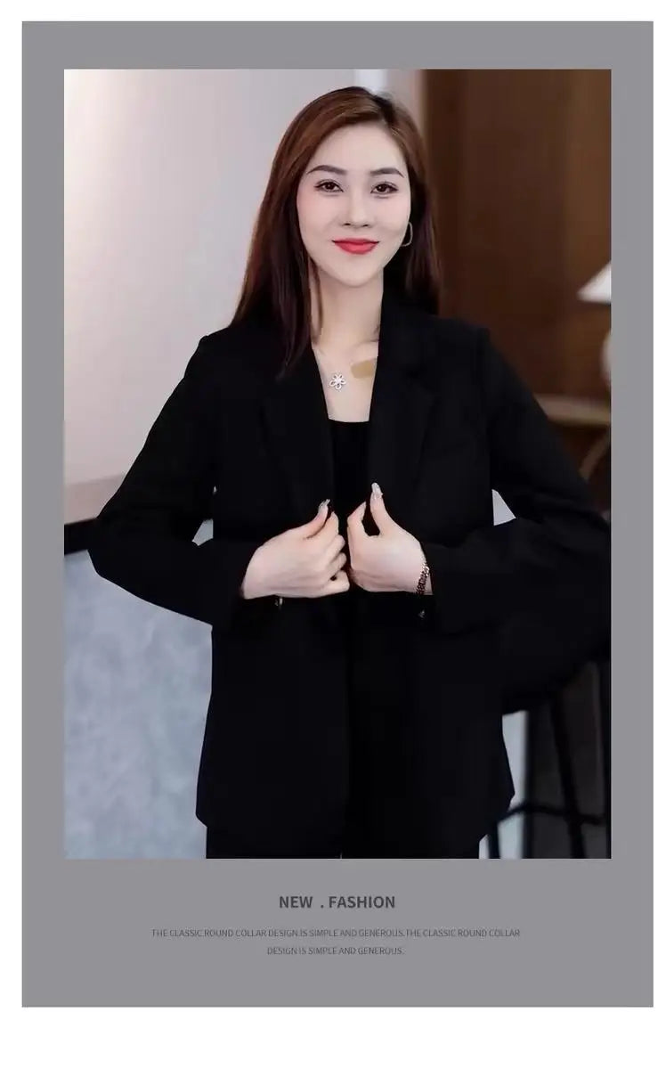 Two Piece Elegant Casual Blazers Pants Matching Set