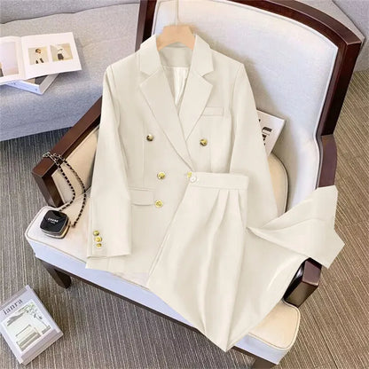 Elegant Tops Coat Blazers Pants Sets