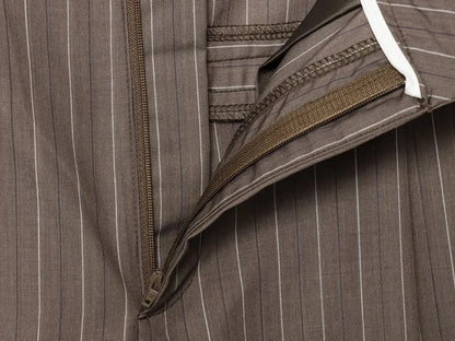 Elegant Brown Sashes Loose Single Breasted Blazers Chic Wide Leg Pant Set