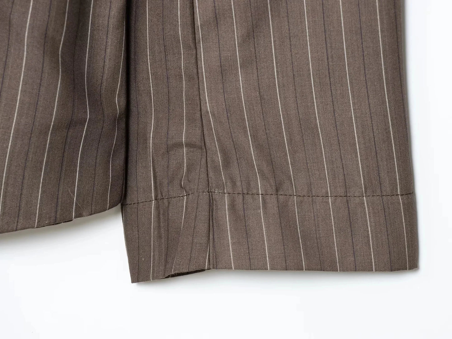 Elegant Brown Sashes Loose Single Breasted Blazers Chic Wide Leg Pant Set