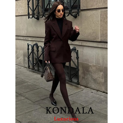KONDALA Chic Tailored Three-Piece Set