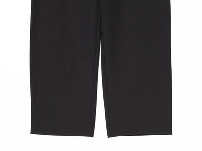 Three-dimensional cut high collar slim suit jacket & matching casual trousers