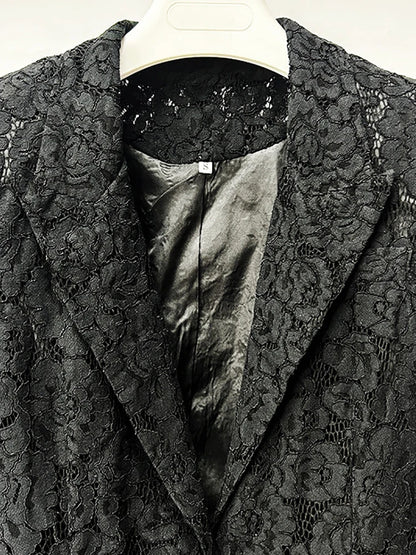 The Noir Tailored Lace Suit Set