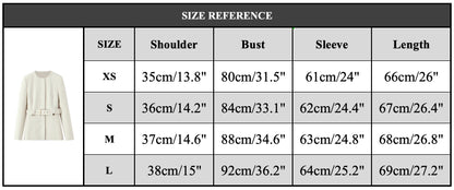 Beige Pants Set O-Neck Blazer  Tailored Jacket