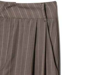 Elegant Brown Sashes Loose Single Breasted Blazers Chic Wide Leg Pant Set