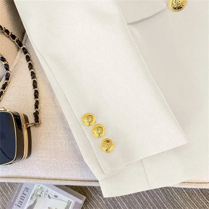 Elegant Tops Coat Blazers Pants Sets