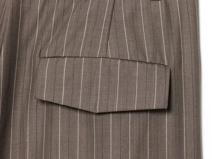 Elegant Brown Sashes Loose Single Breasted Blazers Chic Wide Leg Pant Set