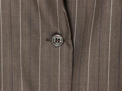 Elegant Brown Sashes Loose Single Breasted Blazers Chic Wide Leg Pant Set