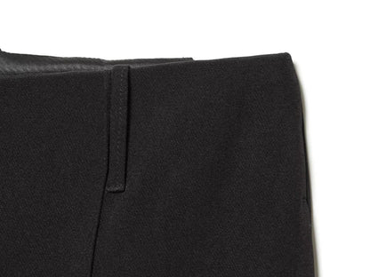 Three-dimensional cut high collar slim suit jacket & matching casual trousers