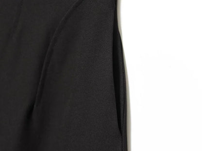 Three-dimensional cut high collar slim suit jacket & matching casual trousers