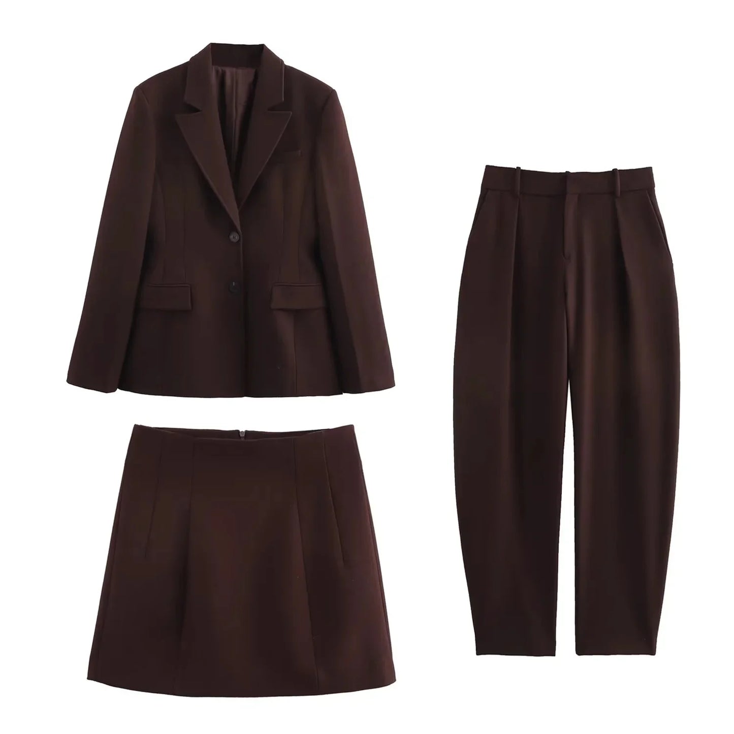 KONDALA Chic Tailored Three-Piece Set