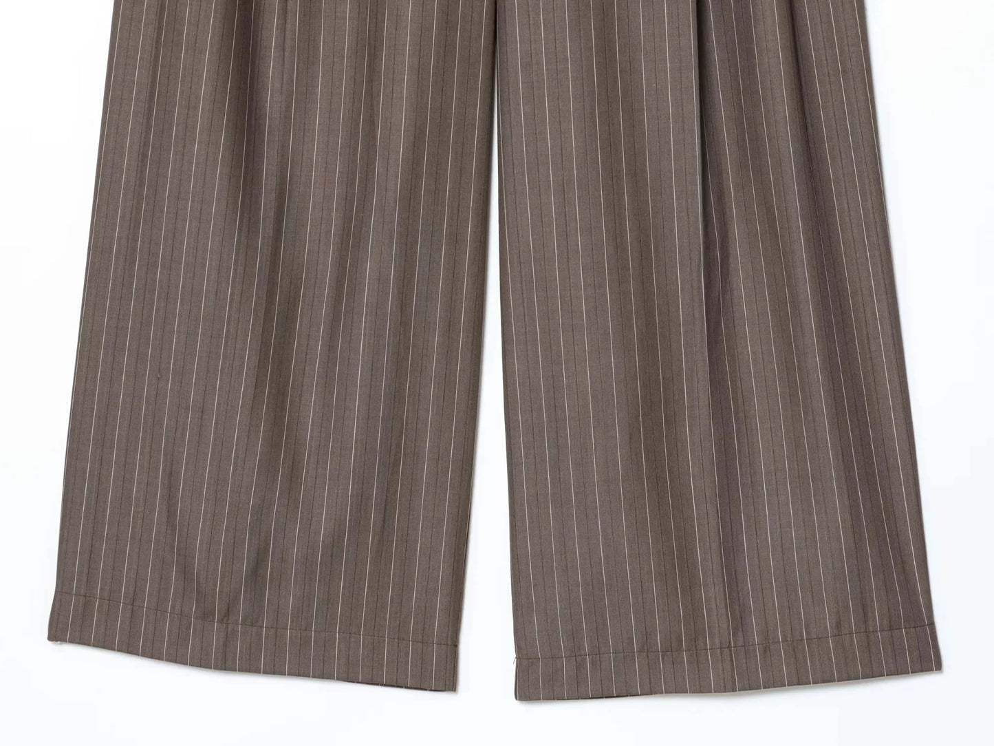 Elegant Brown Sashes Loose Single Breasted Blazers Chic Wide Leg Pant Set